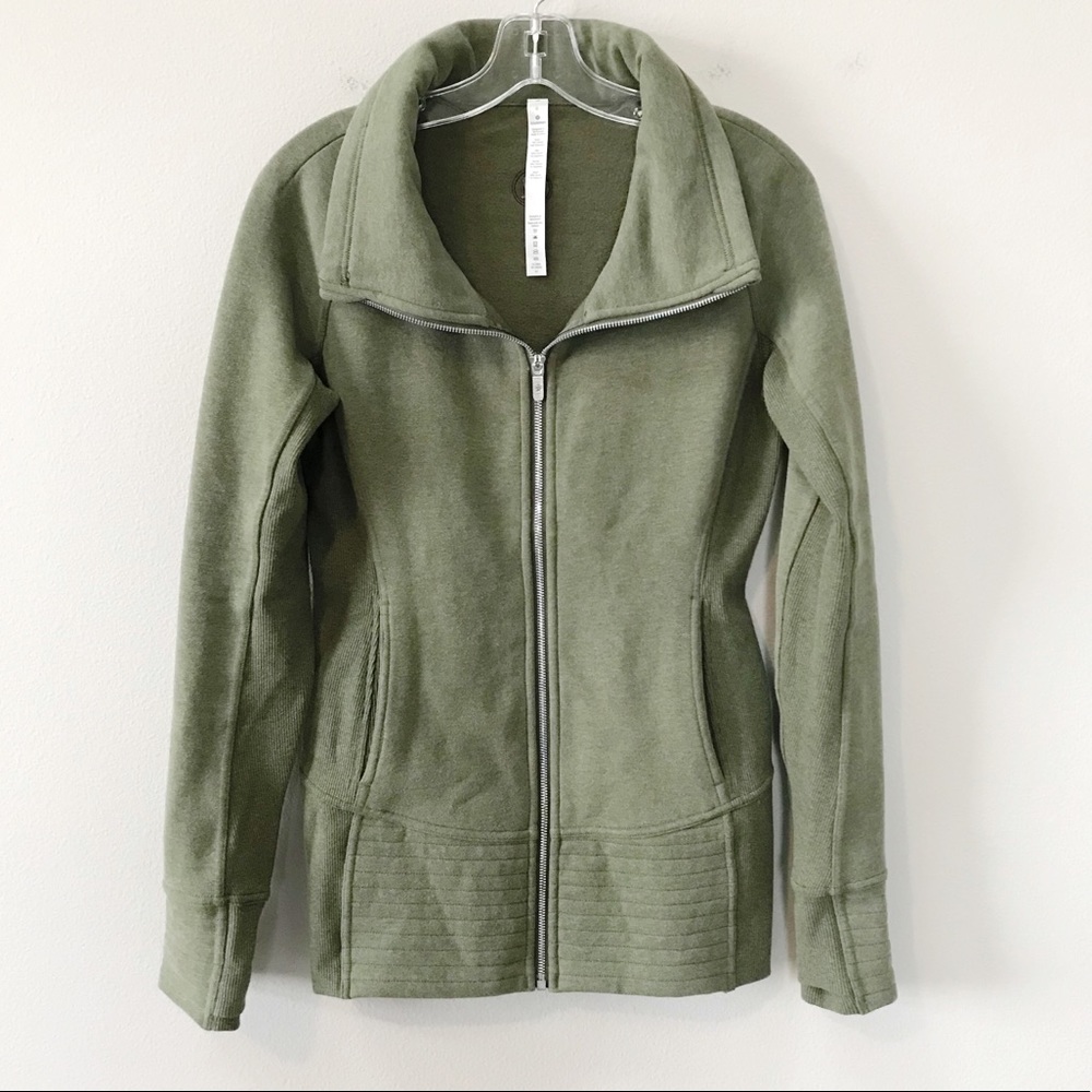 Lululemon Radiant Jacket II Heathered Green Sz 6